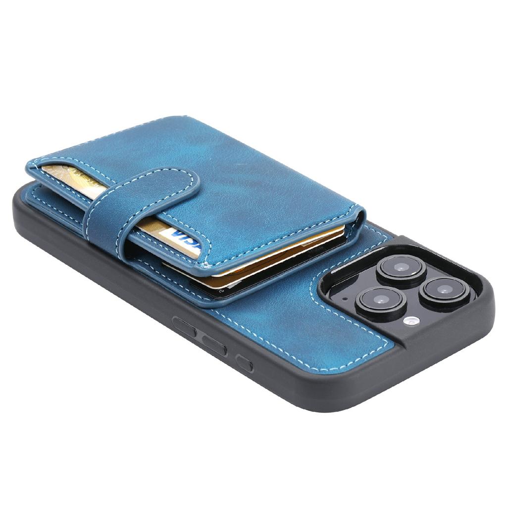 For iPhone 16 Pro Max Case Wallet Card Slot TPU+PU Leather Back Phone Cover