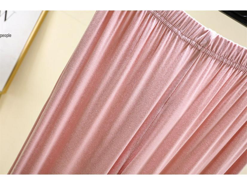 Plus Size Women's High-Waist Wide Leg Modal Pants - Solid Color, Loose Fit, Floor-Length, Summer Casual