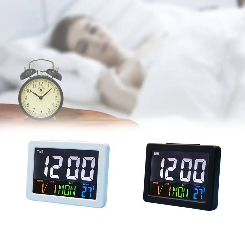 Digitale Weckeruhr mit Kalender und 24-Stunden-Anzeige für Schüler und den Heimgebrauch