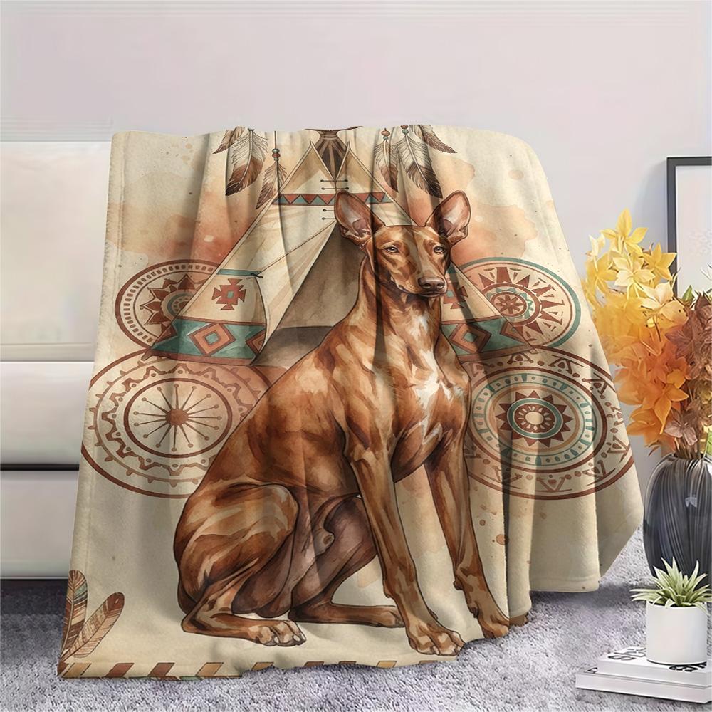 1 Peça Manta de Flanela com Estampa Tribal, Alta Qualidade, Confortável para Todas as Estações, Decoração de Casa, Calor e Conforto