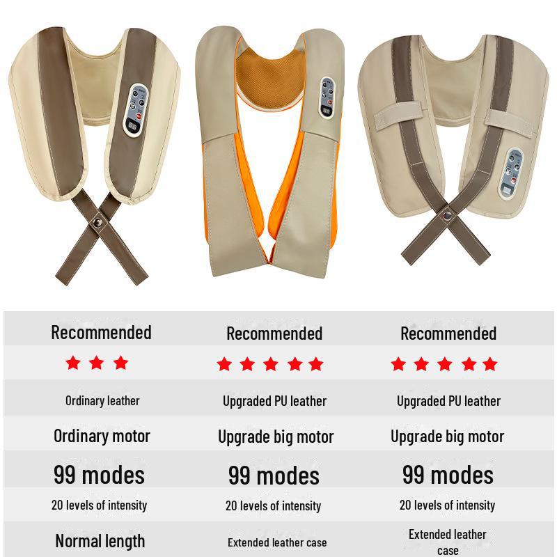 Multifunctional Heated Neck, Waist, and Shoulder Massager with Human Simulation Massage