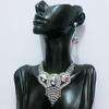 Elegant Rhinestone Tassel Necklace & Earring Set for Women - Sparkly, Trendy, and Versatile