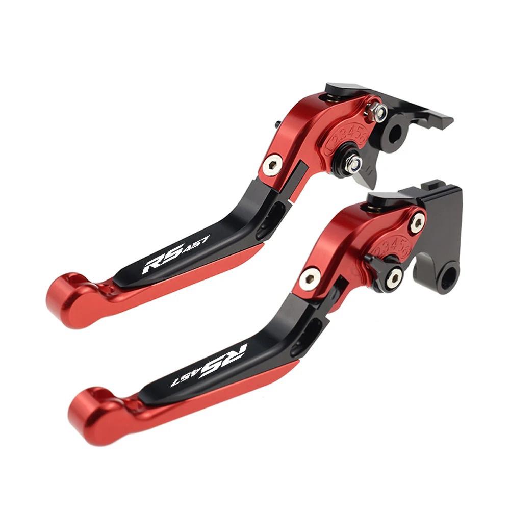 RS457 Motosiklet CNC Teleskopik Katlanabilir Fren ve Debriyaj Kolları Çekme Çubuklu Kornalar ile