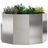 Plant Pot Silver 60 X 60 X 35 Cm Stainless Steel