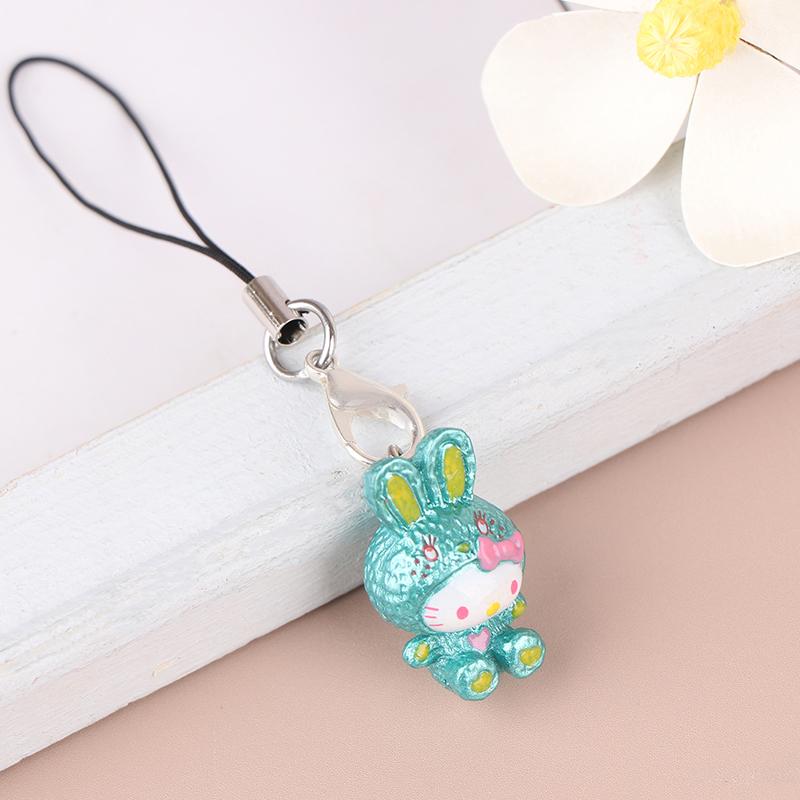 

Kawaii Hello Kitty Phone Chain Sanrio Kt Cat Pendant Charm Sweet Earphone Case Hanging Rope Anti-Lost Lanyard Bag Decor