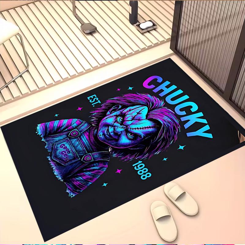Bride of Chucky Print Rug, Washable Floor Carpet, For Entryway Dorm Laundry Room Office Study, Home Decor Birthday Christmas Gift