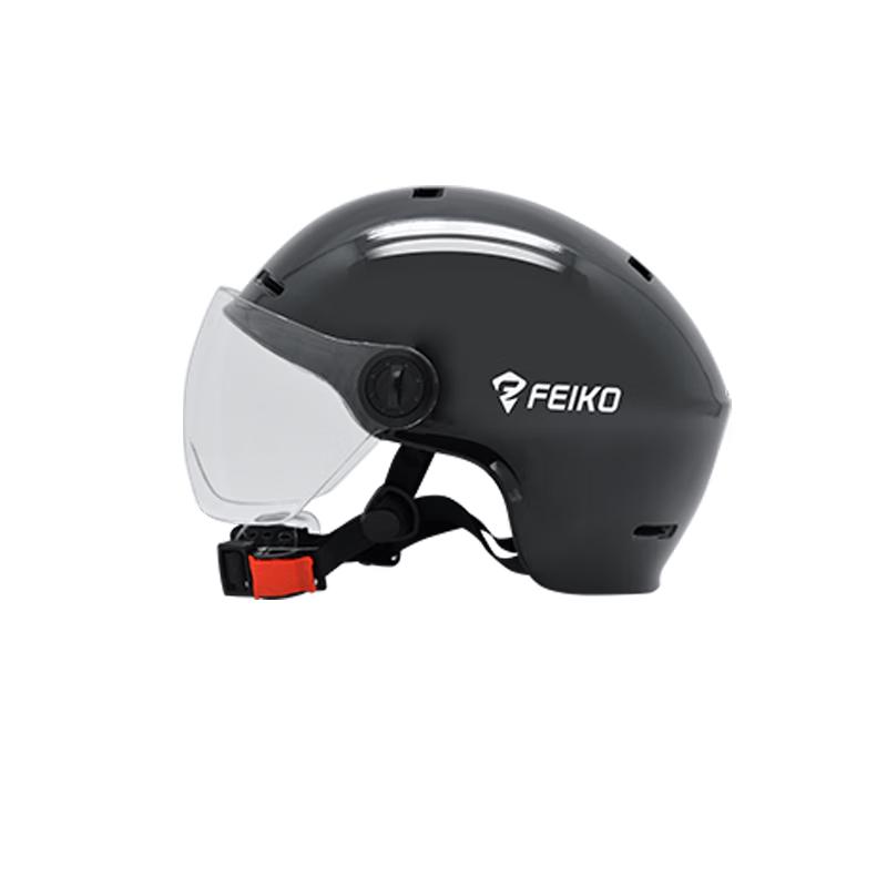 Электрический самокат Полушлем FEIKO, сертифицированный 3C One Size (55-61cm) матовый черный