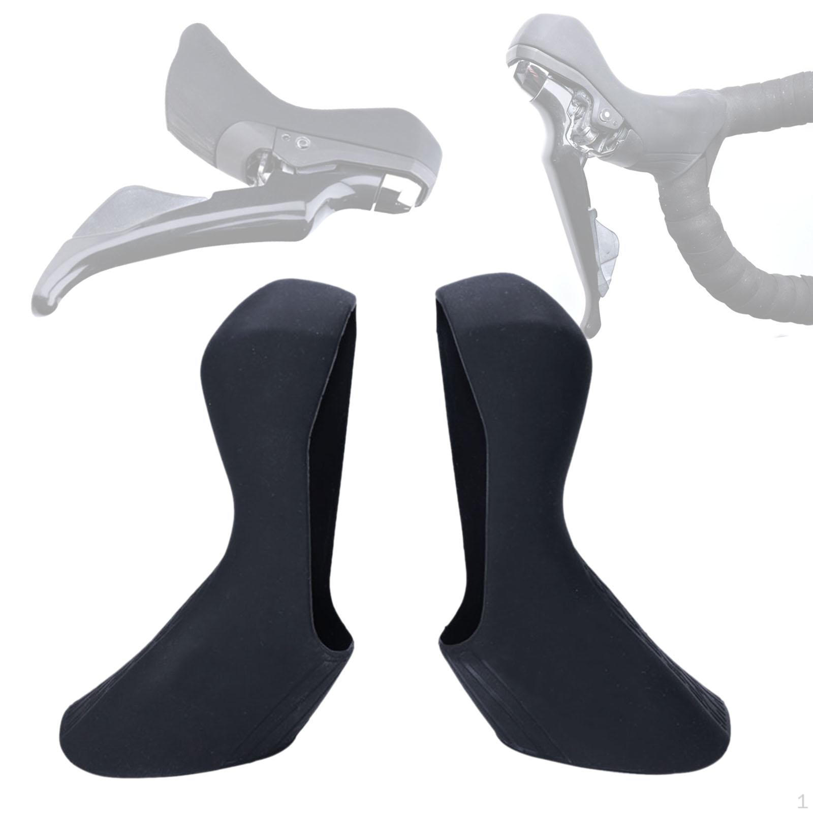 

1 Pair Bike Shifter Lever Cover Wear Resistant for R8020 Only Comfortable Grip Brake Silicone Hoods чорний