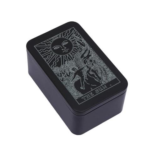 Metal Rectangle Organizer Box Playing Cards Storage Money Coin Candy Case Business Tarot Tin Tarot Card Container