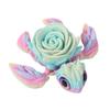 Rose Turtle 3D Printed Articulating Turtle Fidget Toy Joint Movable Model Stress Relief Sea Turtle Figurine Landscape Decoration