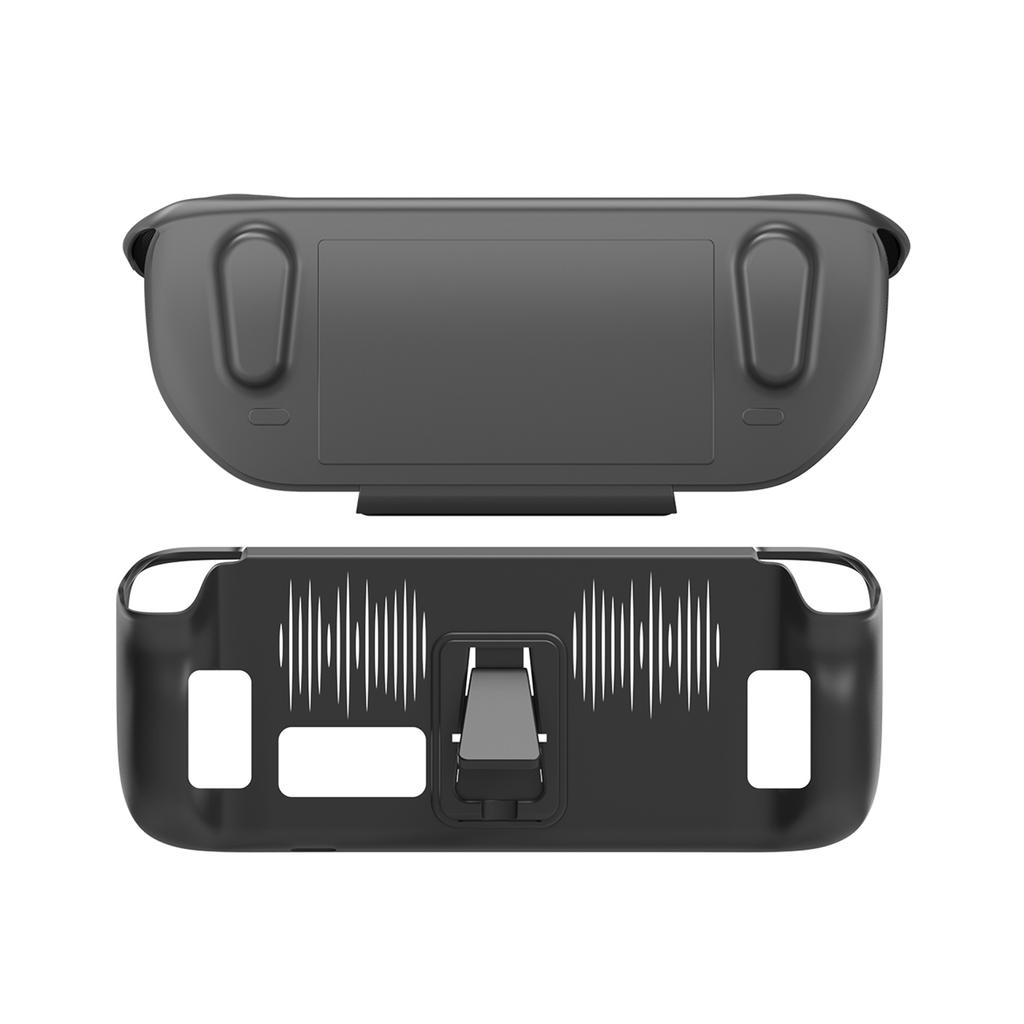 Protective Case Soft Cover for Steam-Deck Gamepad Housing with Support Bracket-
