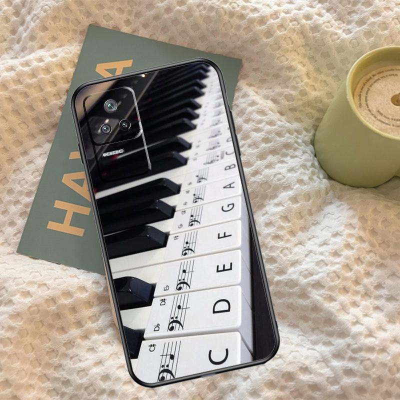 Piano Keys Musical Case For Xiaomi 14T 13T Pro 11T 12T 13 14 15 Ultra POCO X7 Pro X3 X5 X6 F5 F6 M6 Pro Cover