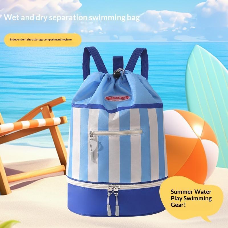 Kids Waterproof Swimming Backpack Breathable Mesh Portable Beach Storage Bag for Outdoor Travel Pool Activities