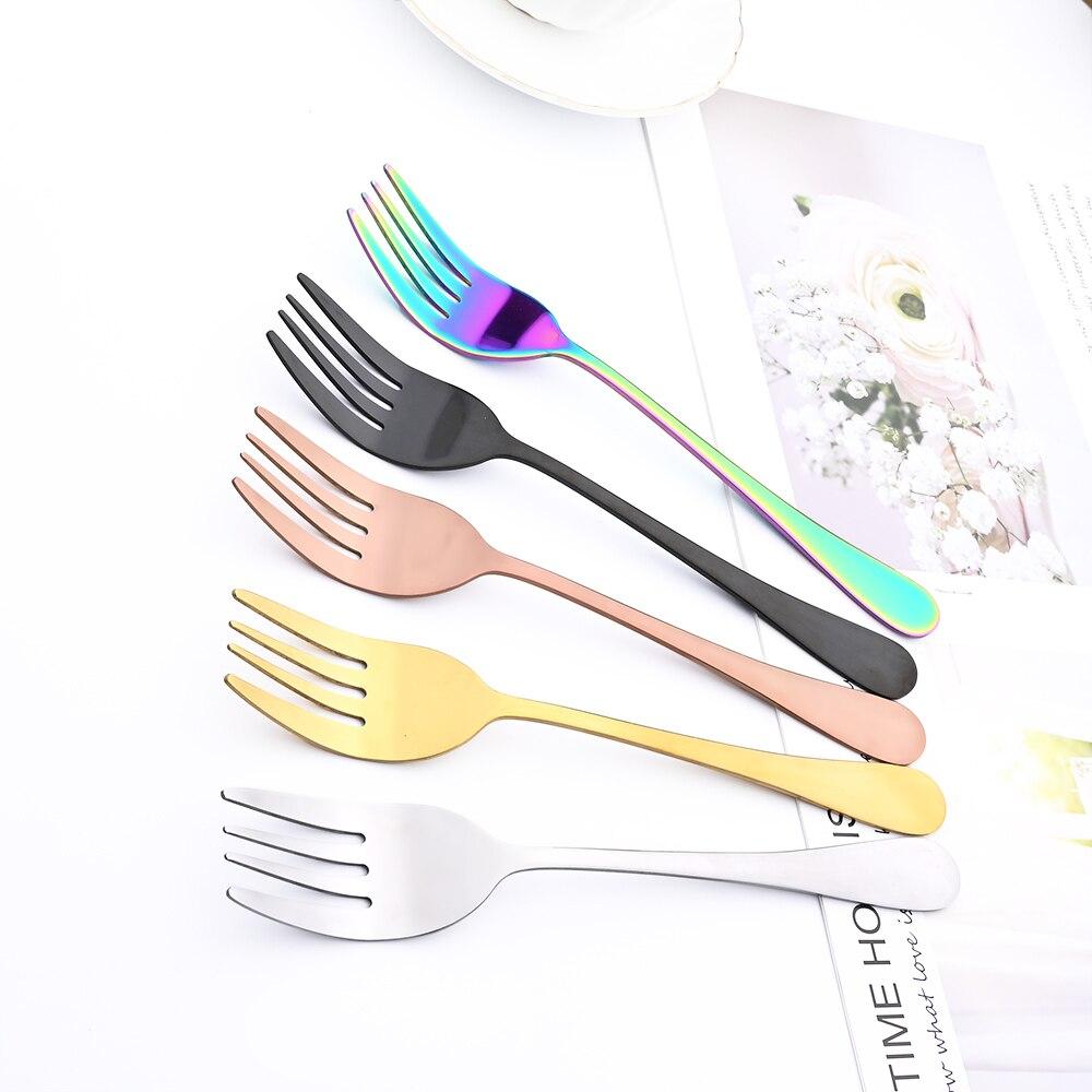 2Pcs Mirror Gold Cutlery Set Service Spoon Fork Dinnerware Cutlery Set Stainless Steel Kitchen Buffet Dinner Restaura Tableware