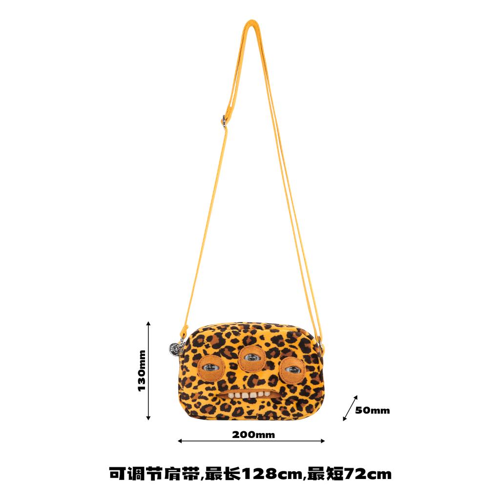 Ugly Cute Monster Plush Crossbody Bag With Teeth Animal Doll Shoulder Purse Small Wallet
