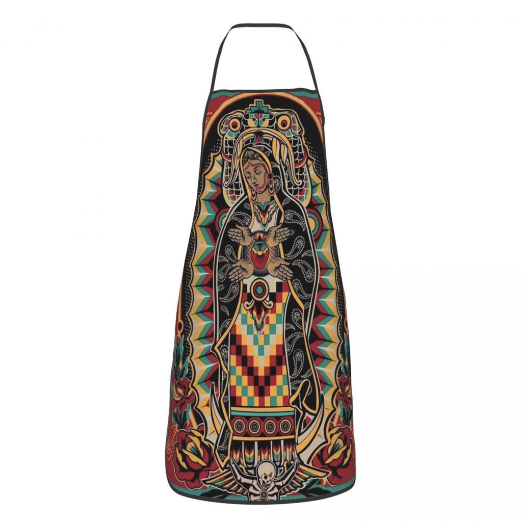 Our Lady Of Fatima Virgin Mary Portugal Rosary Catholic Apron Chef Cooking Tablier Bib Kitchen Cleaning Pinafore for Women Men