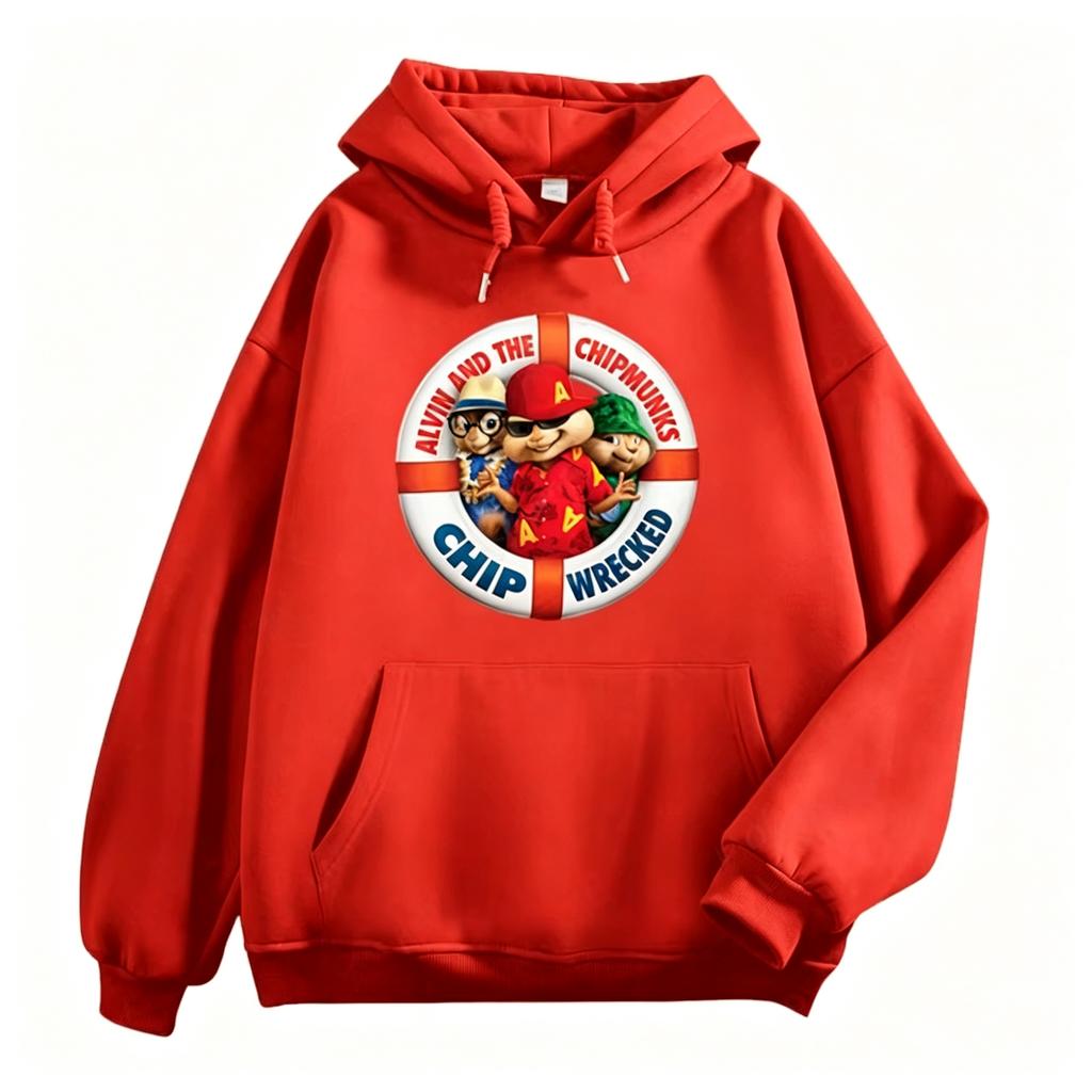 Sudadera con Capucha Estampado de Ardillas de Dibujos Animados Unisex Holgada Streetwear Sudadera con Capucha Pullover Hombre Casual Diaria Promoción Tops