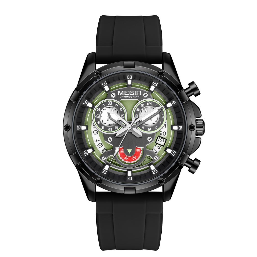 Luxusuhren für Herren Multifunktionale Sport-Quarzuhr Chronograph Wasserdicht Leuchtend Herrenuhr Datum