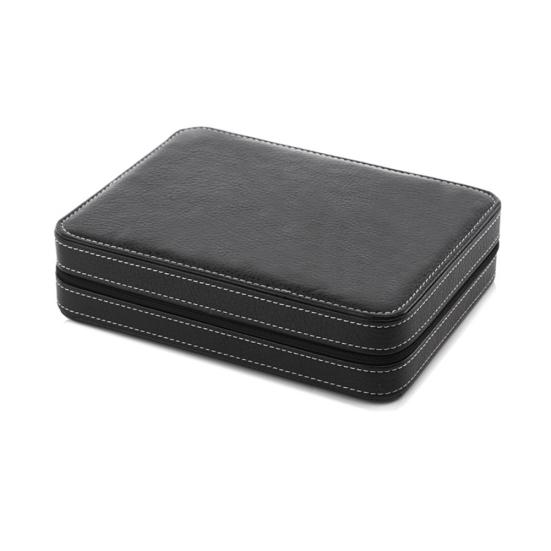 2/4/8 Grids Portable Faux Leather Zipper Travel Watch Storage Case Box Organizer