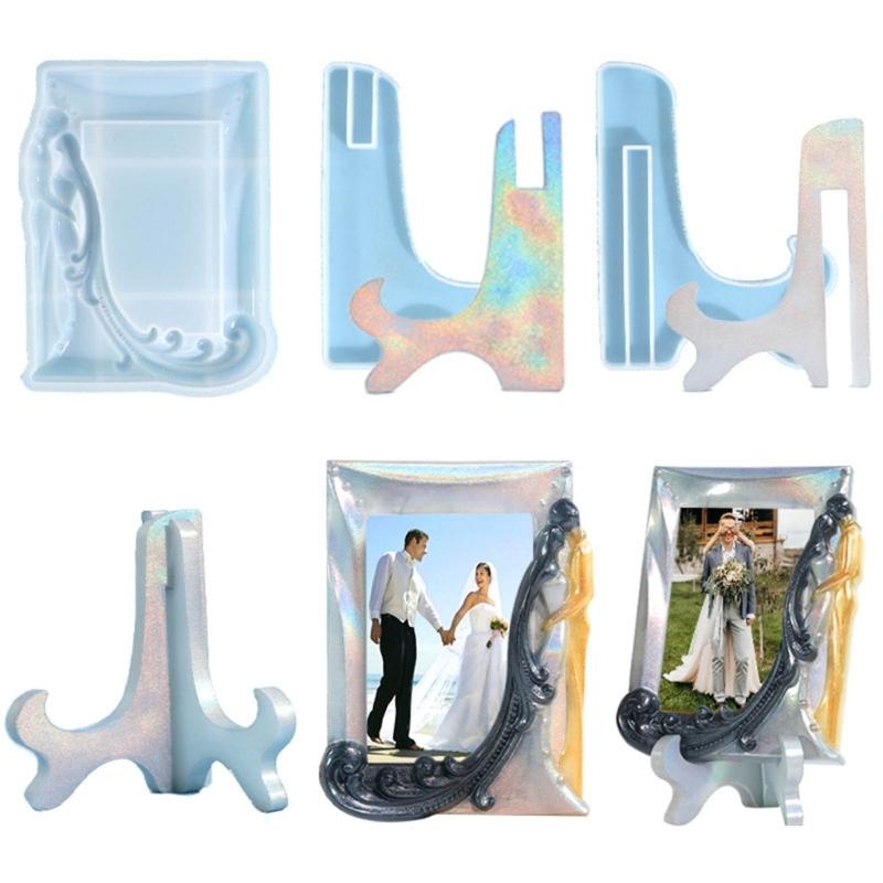 Photo Frame Mold Silicone Plate Holder Mold for Epoxy Casting Home Decoration Pictures Frame Artworks Display Holder