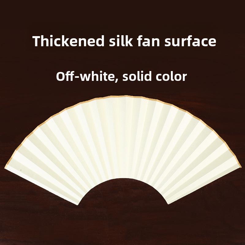 Luminous Handmade DIY Ancient Chinese Sle Blank Fan Xuan Paper Silk Cloth Night Light Hanfu Accories Student Home Daily Use