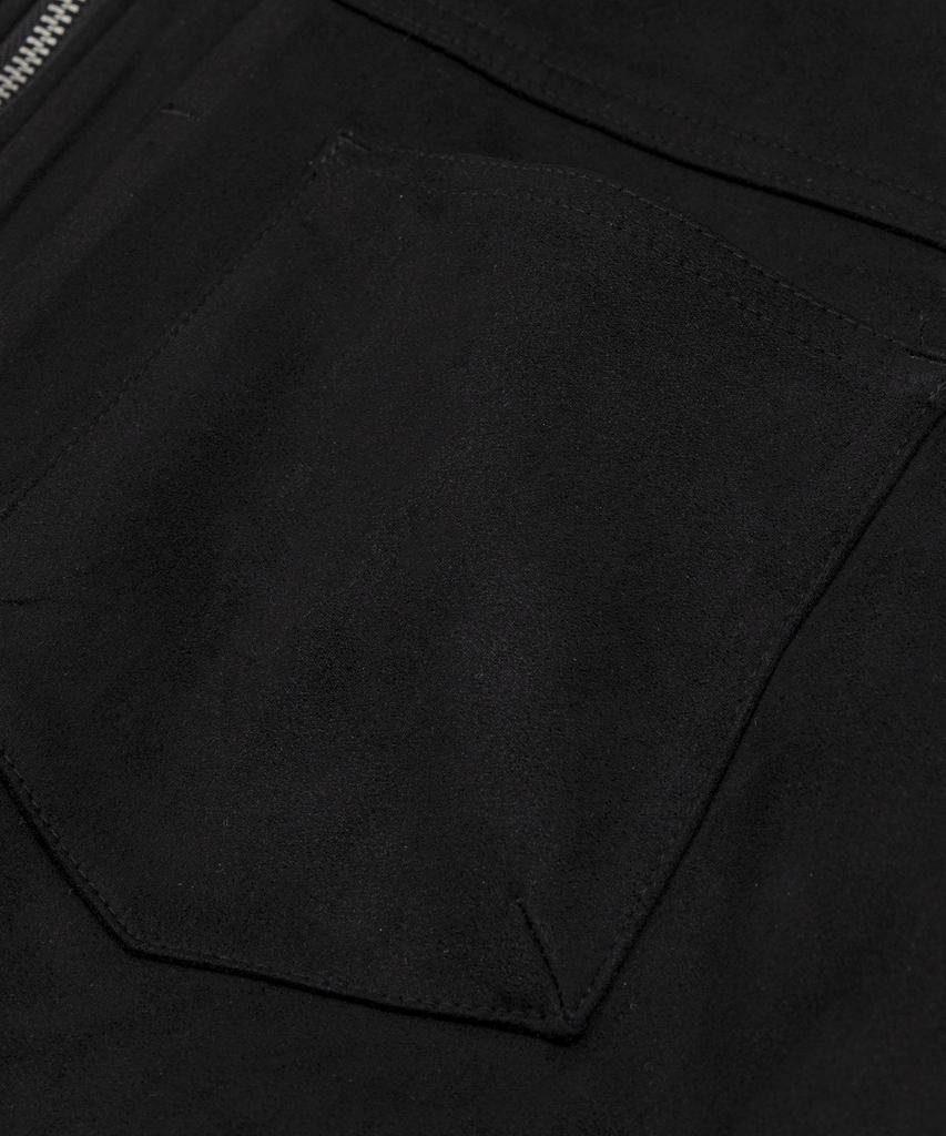 LETTERCOMO Contemporary Suede Rider Jacket Black