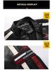 Men's Color Block PU Leather Jacket with Fleece Lining, Motorcycle Racing Style