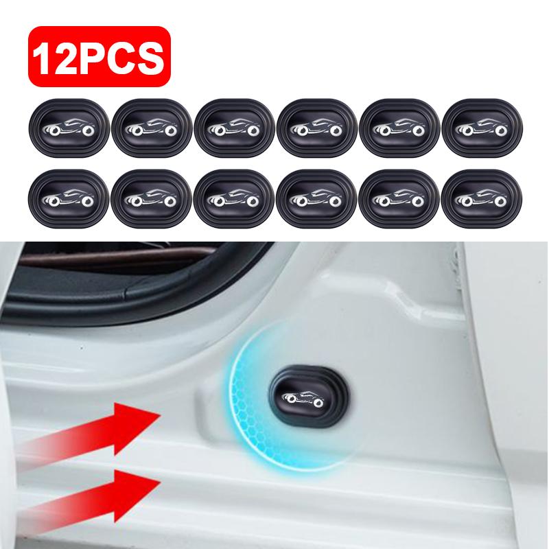 

SEAMETAL 12 шт., амортизирующая прокладка для двери автомобиля, звукоизоляционная прокладка для багажника автомобиля, противоударная 12PCS With logo чёрный