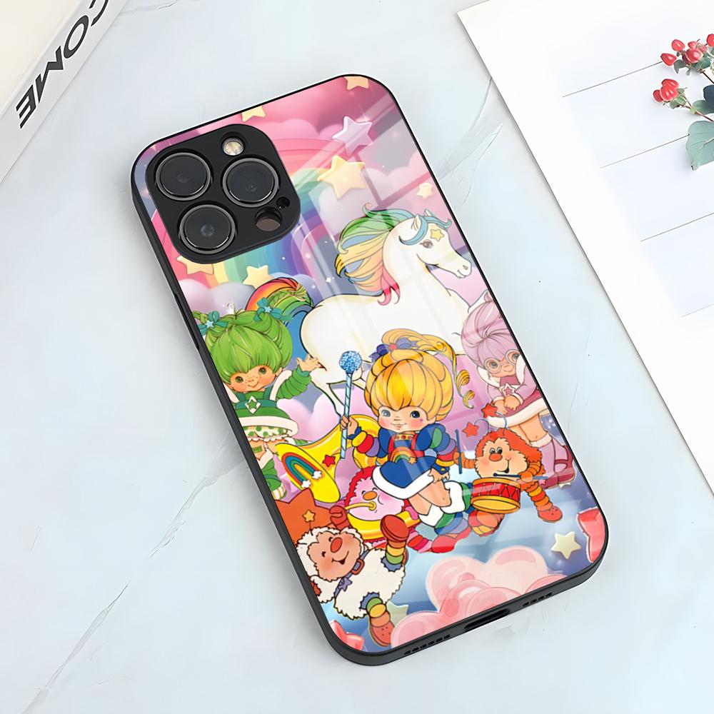 Cartoon R-Rainbow Brite Phone Case For IPhone 17 Pro Max 15 Pro 16 14 Plus 12 13 Mini 11 Pro Shockproof Glass Cover