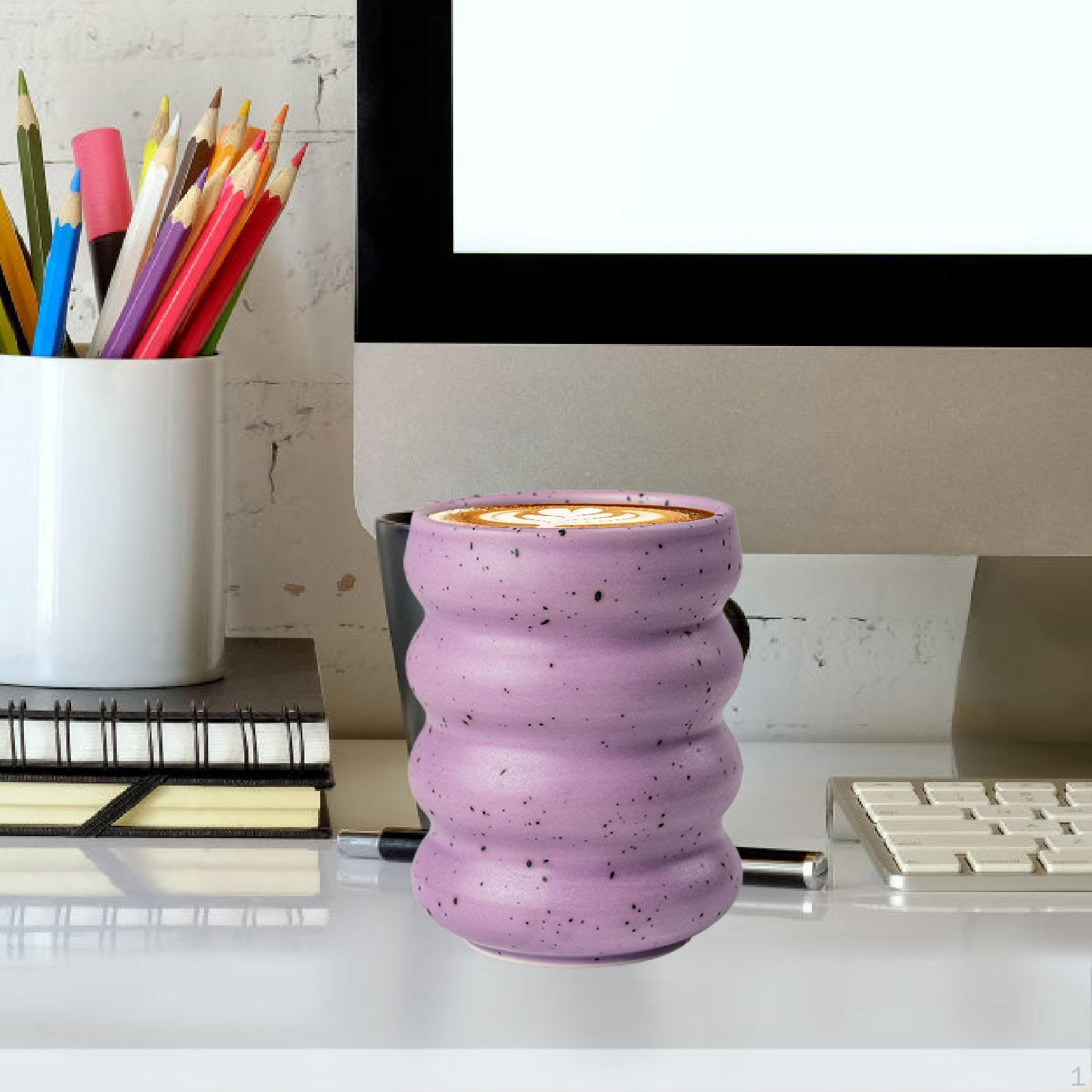 

Керамическая кружка для кофе, чашка для напитков, контейнер для свечей своими руками, питьевая вода, чай без ручки фиолетовый