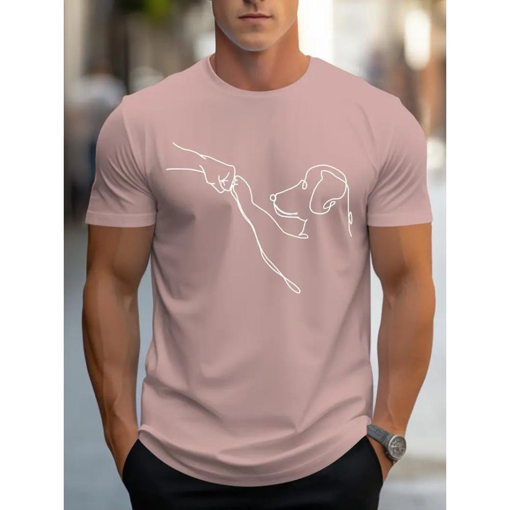 Men's Fashion T-shirt  Minimalist  Pattern Printed Men's T-shirt Top