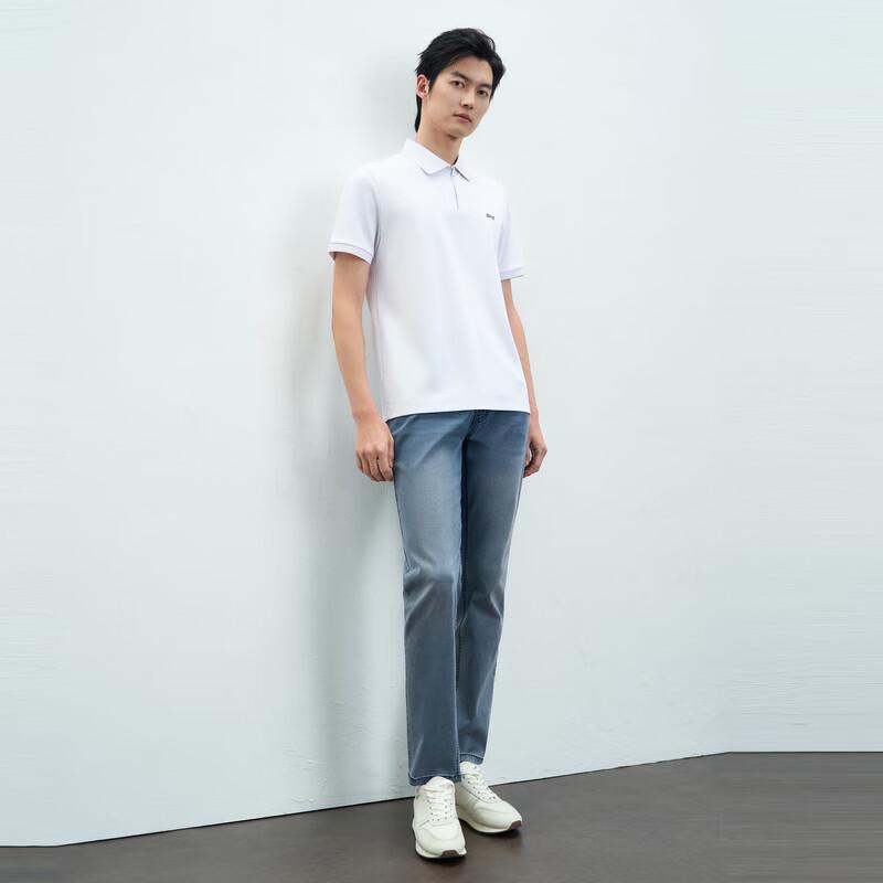 EMZ Ordos Men's Antibacterial Loose Straight Denim Jeans