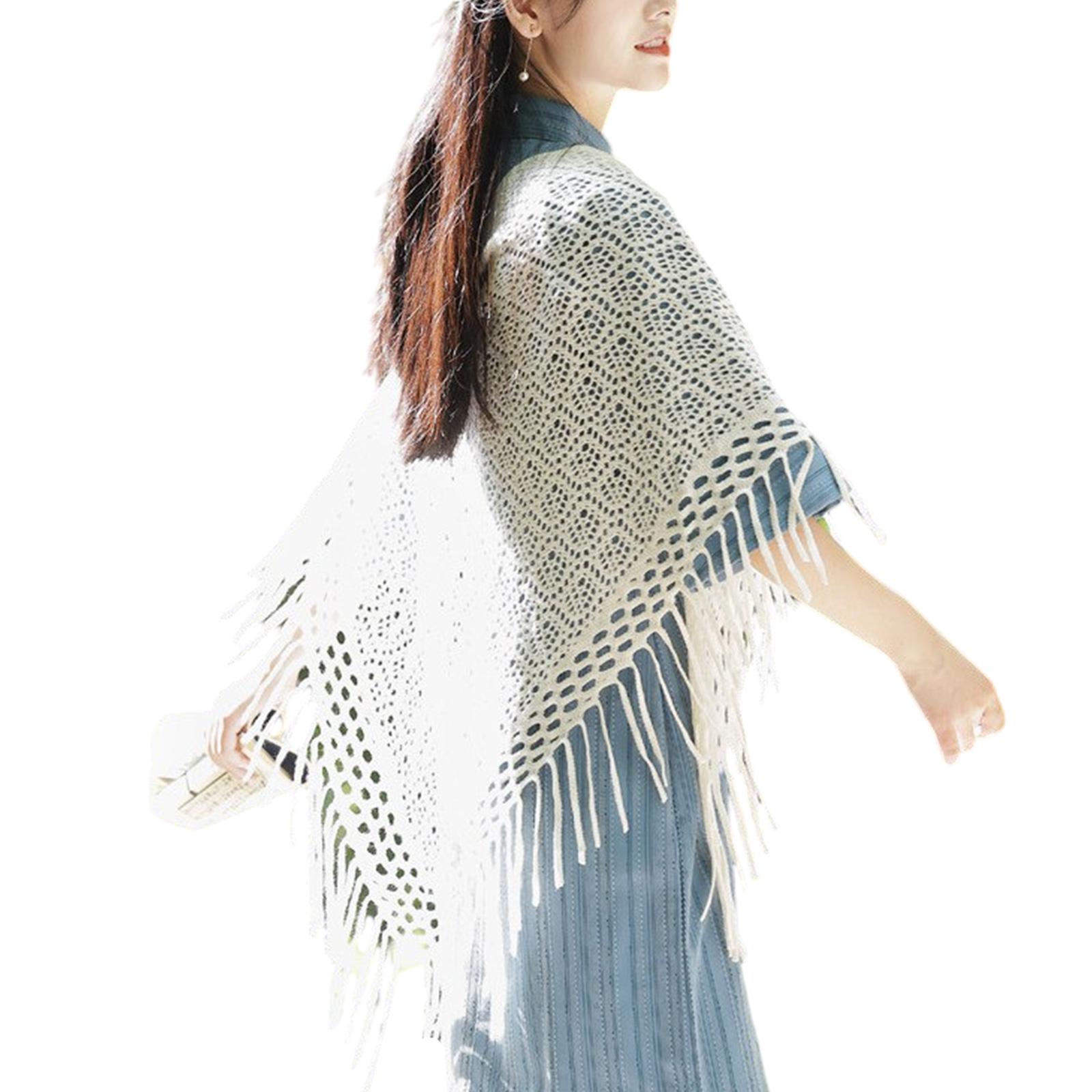 

Bohemian Styles Crochet Shawl Knitted Shoulder Wrap For Summer Spring Neck Accessory For Women Various Outfit and Dress