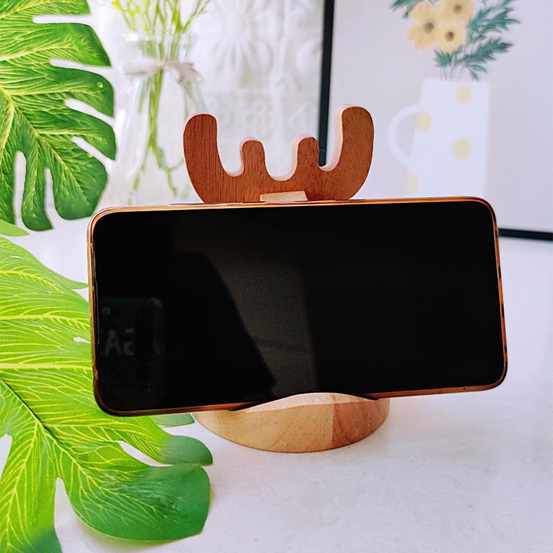 Universeller Telefon- und Tablet-Ständer aus Massivholz