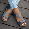 Women's Summer Wedge Sandals - Round Toe Velcro Strap Casual Slope Heel Shoes, Comfortable Walking Sandals for Ladies