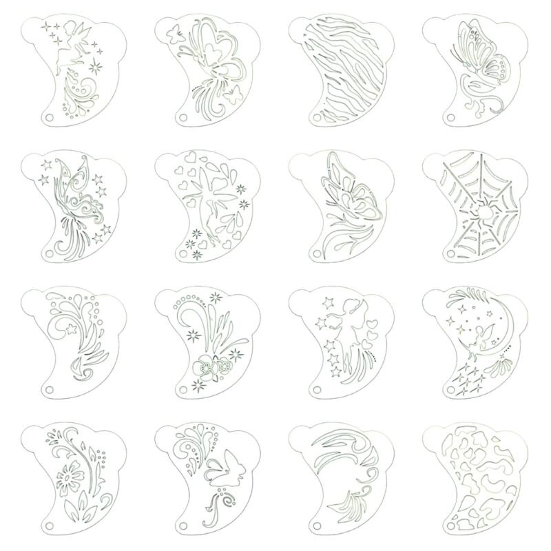 

Face Art Templates with Smooth Surfaces Drawing Stencils for Easy Cleaning and Professional Cosmetic Applications