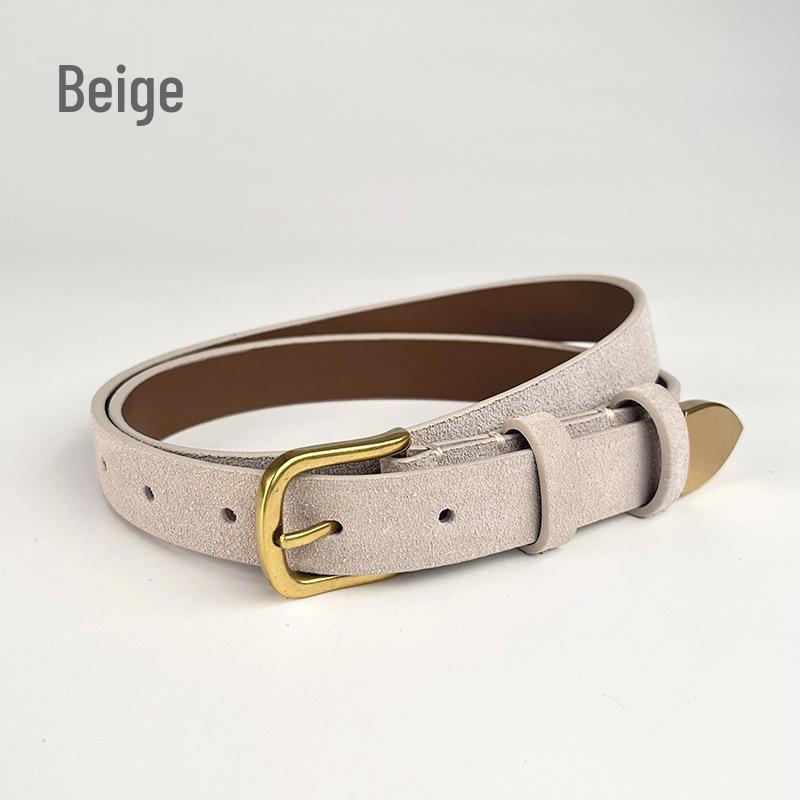 

Винтажный женский замшевый нубуковый ремень из коровьей кожи для джинсов или юбок 105cm