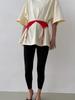 Summer 2025 Retro High Street Niche Short-Sleeve Age-Reducing 100% Print T-Shirt