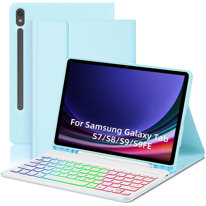 Samsung Tab S10 Lite RGB Backlit Bluetooth Keyboard Case with Detachable Keyboard for S11/S9 FE
