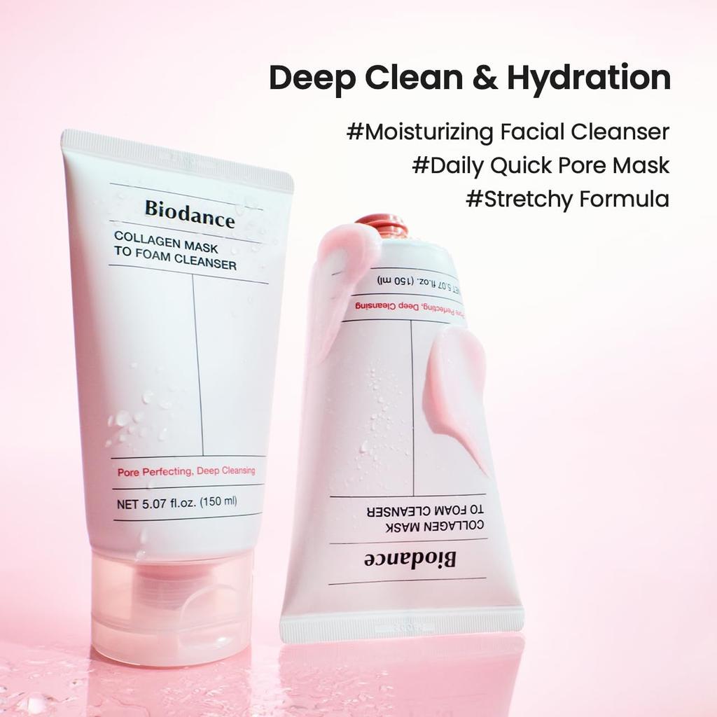 Biodance Collagen Cleansing Duo:Foam Cleanser & Cleansing Oil Set
