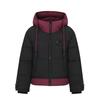 Hooded patchwork cotton jacket 2025 winter new down cotton loose plus-size women's coat cotton coat women's coat