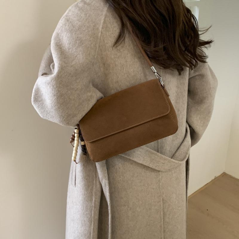 Suede bag women's large capacity 2025 new autumn and winter versatile messenger bag single shoulder underarm commuter small square bag