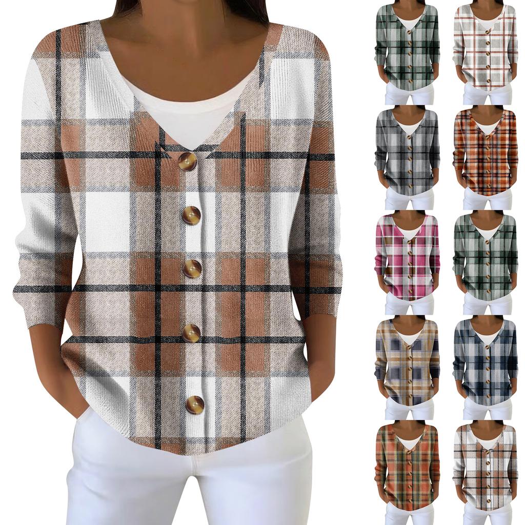 Women's Fashion Long Sleeve Christmas Snowman Snowflake Print Jacket Cardigan