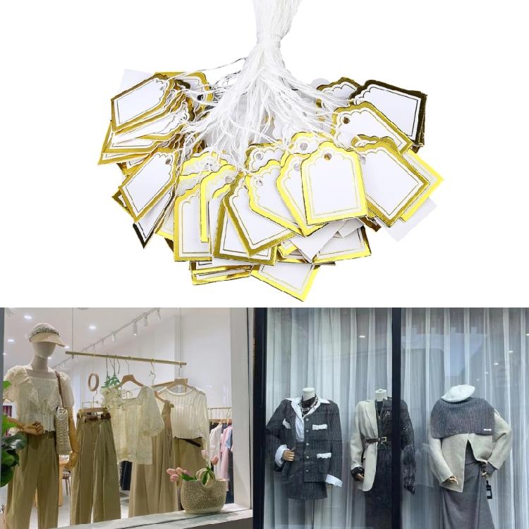 Trapezförmige Schmuck-Preisschilder 500 Stück Stabiles Papier Inventur-Beschriftungssysteme