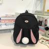 2025 New Cute Girl Backpack Student Schoolbag Simple Versatile Cartoon Bunny Women's Backpack