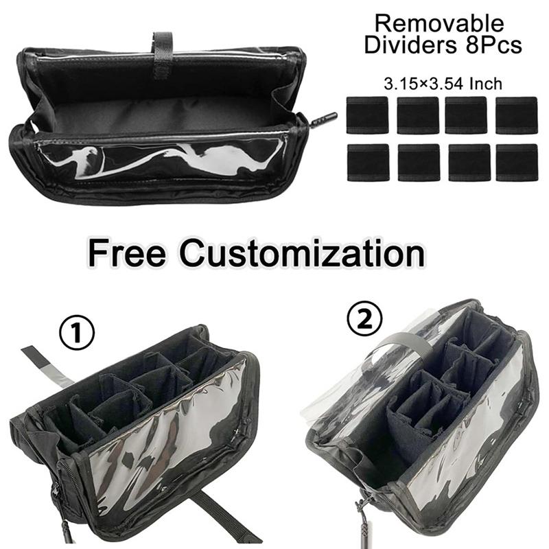 Stand-up Makeup Brushes Storage Bag with Adjustable Dividers Foldable Makeup Artist Storage Large Capacity Makeup Brushes Pouch