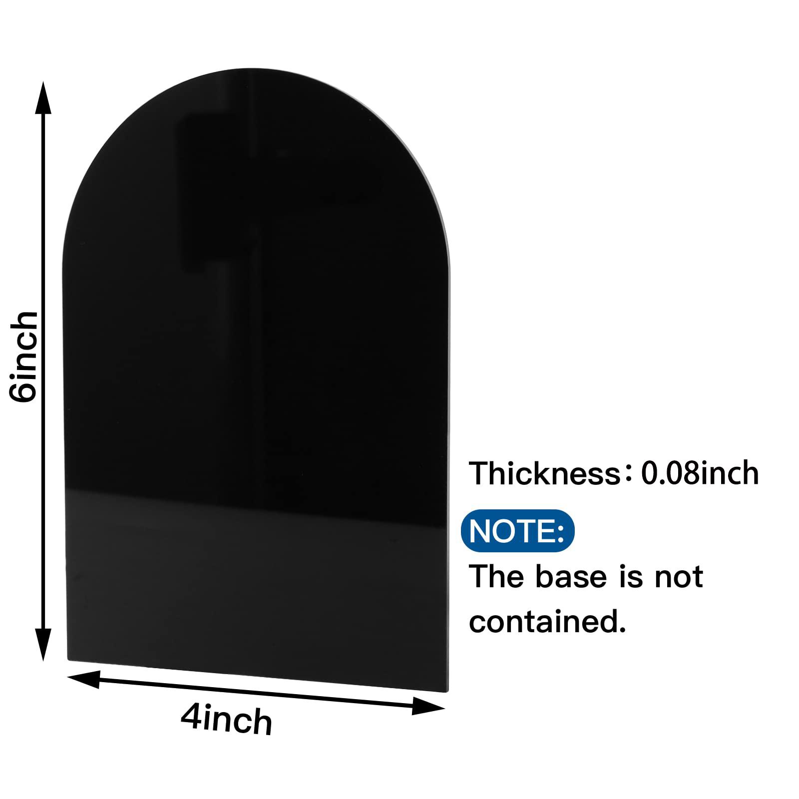 

Blank Black Acrylic Table Number Sign,Arched Wedding Sign DIY Place Card Plate for Reception, Decor, Party, Anniversary, Event 10PCS