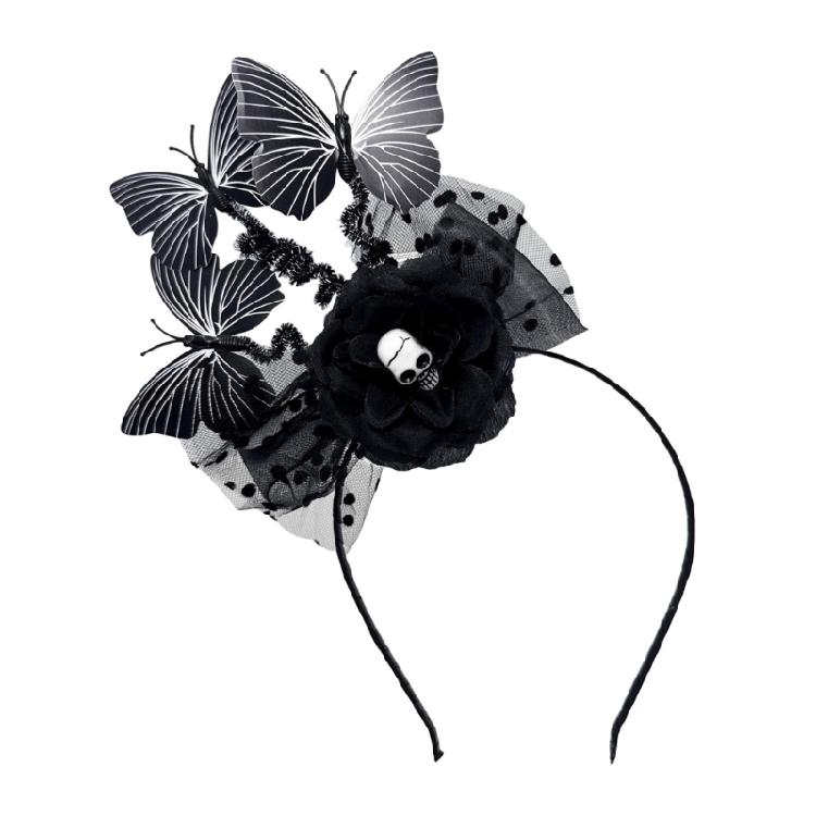 

Playful Bat Hair Ornament Adjustable Position Design Soft Headwear For Halloween Gothic Party Nights