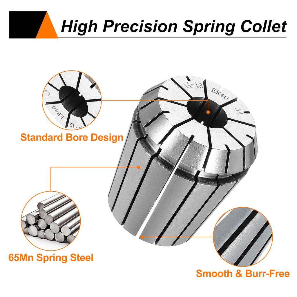 ER25 ER32 ER40 Spring Collet Chuck 1mm-25mm 65Mn Spring Steel Precision Router Collets for CNC Engraving Milling Lathe Tool