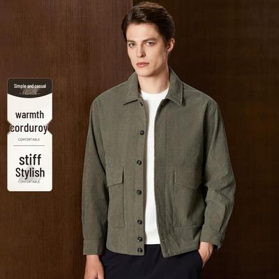 Antonio Men's Corduroy Lapel Jacket
